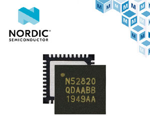 마우저, 노르딕 세미컨덕터 nRF52820 다중 프로토콜 SoC 공급